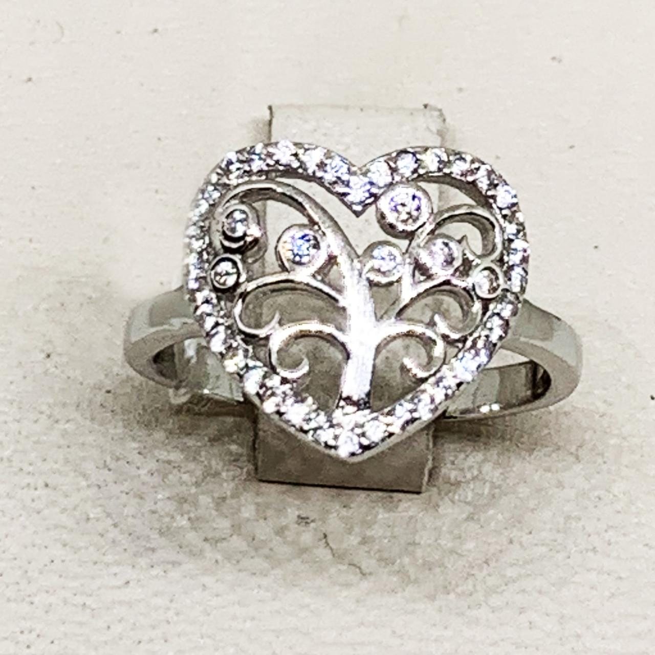 Кольцо серебряное Дерево жизни с кубическим цирконием р. 16,5 2,73 г (1717094742)