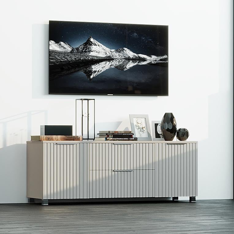 Тумба ТВ DiPortes Саванна К-212 МДФ 140/53/40 см Кашемір (01200)