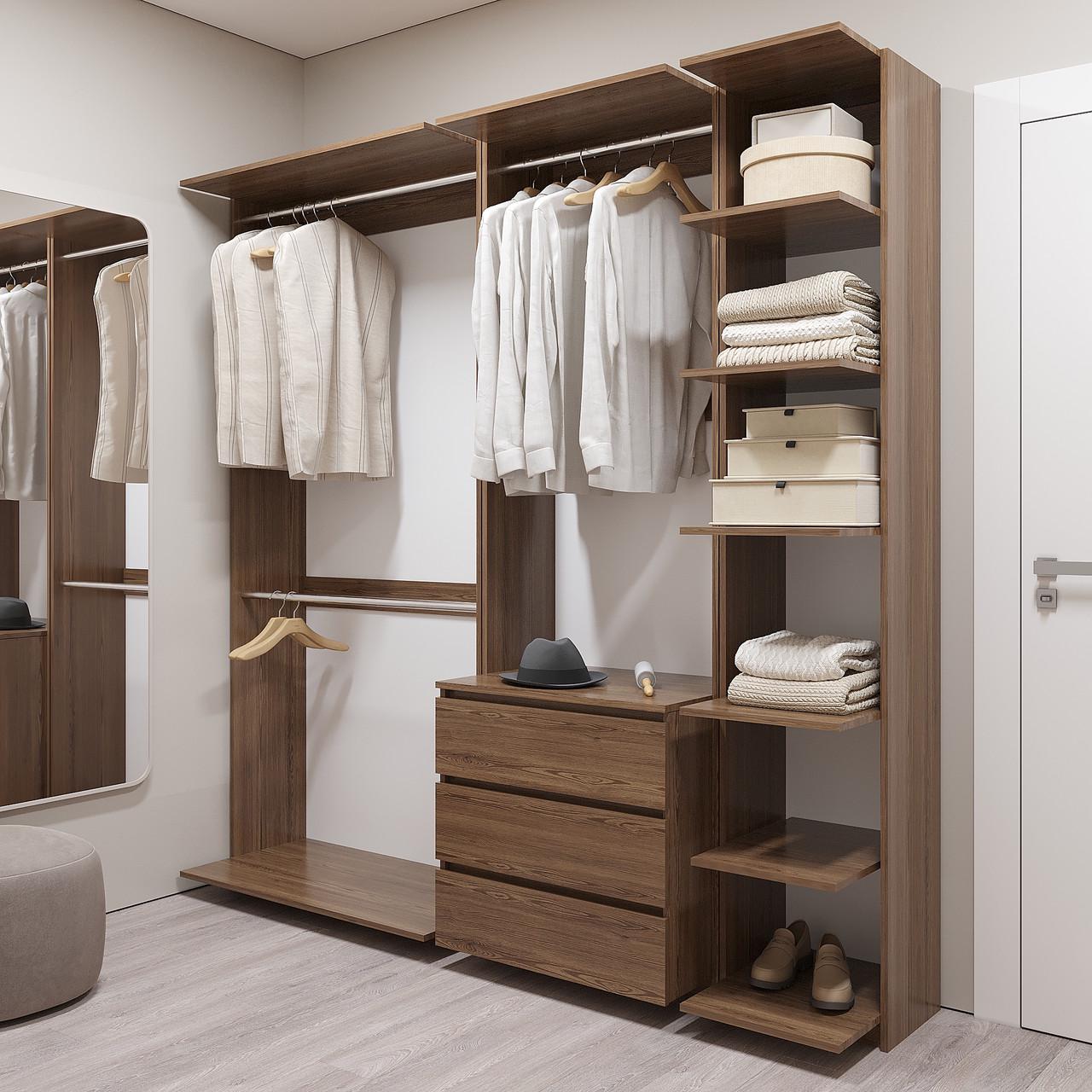 Гардеробная система Гардеробна-1 2100х2100х500 мм Дуб родос (28592795)