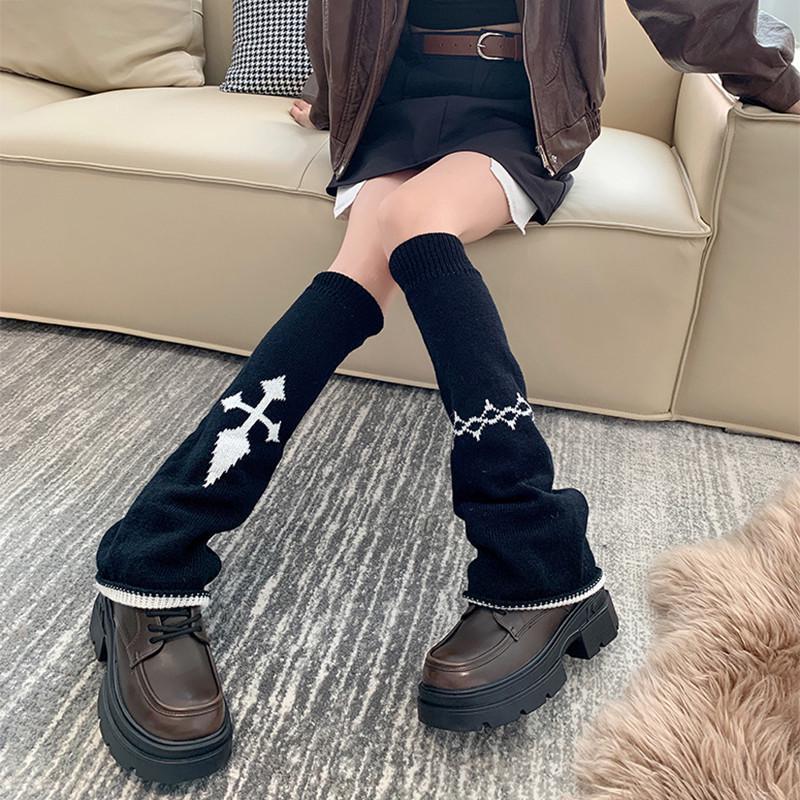 Гетри клеш у готичному стилі з хрестами двосторонні One size Чорний (2669)