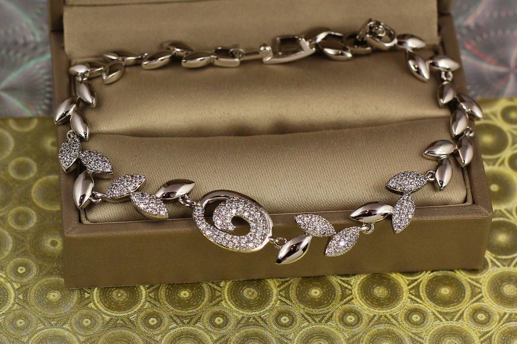 Браслет Xuping Jewelry Івушка 19 см х 11 мм Сріблястий (2120774970)