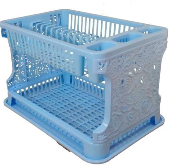 Сушка настільна для посуду із пластику 1 ярусна Блакитний (10-12-60045)