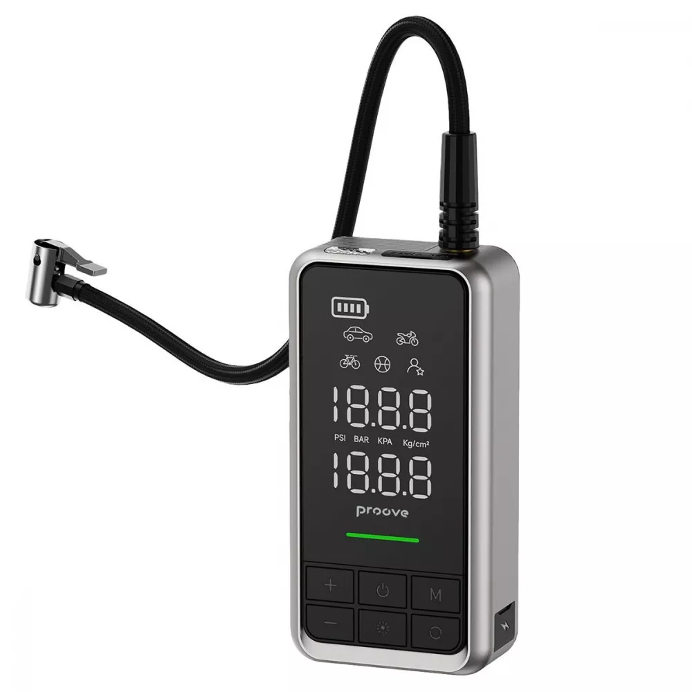 Пуско-зарядний пристрій з насосом Proove Air Jump 2в1 10400 mAh 1000A USB Type-C LED-дисплей (631545) - фото 4 Пуско-зарядний пристрій з насосом Proove Air Jump 2в1 10400 mAh 1000A USB Type-C LED-дисплей (631545) - фото 4