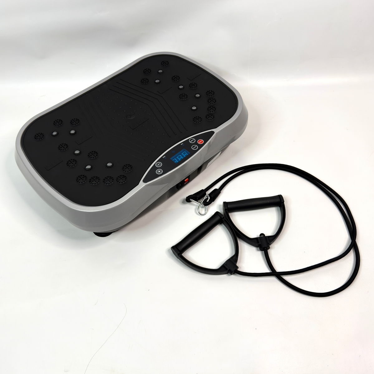 Виброплатформа тренировочная с пультом и эспандерами 120 уровней Серебристый (MM-3000-Silver)