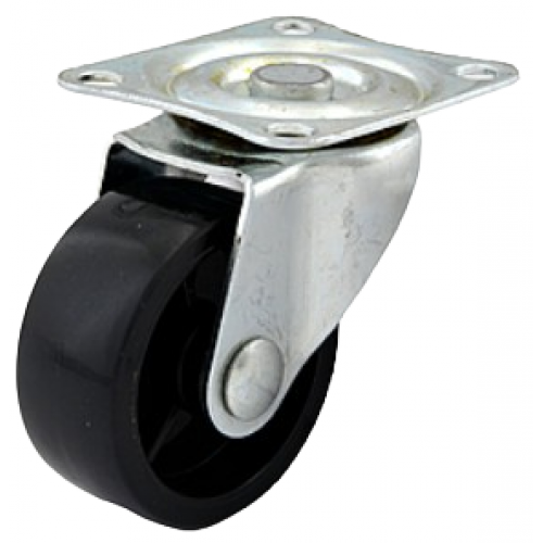 Ролик меблевий Sigma з майданчиком d 30 мм Чорний (714236)