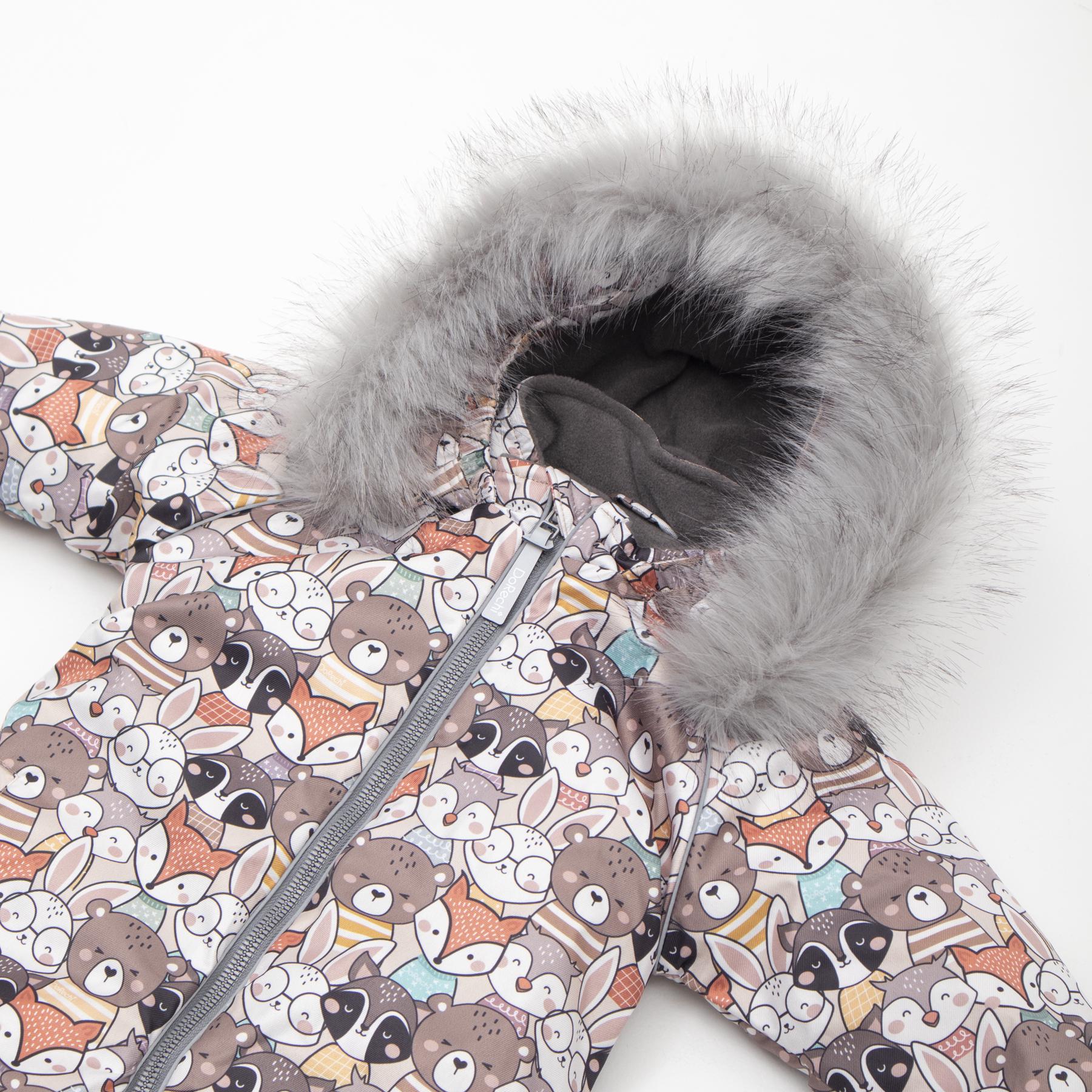 Детский зимний комбинезон с капюшоном DoRechi Аполло Зверята с мехом 80 см (21483) - фото 7 Детский зимний комбинезон с капюшоном DoRechi Аполло Зверята с мехом 80 см (21483) - фото 7