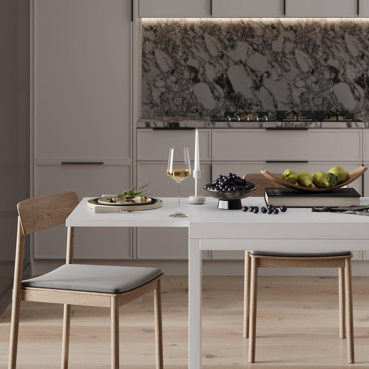 Обеденный стол-трансформер Armstrong 690x750x890 мм Белый бриллиант/Белый (GATB08010000110) - фото 4 Обеденный стол-трансформер Armstrong 690x750x890 мм Белый бриллиант/Белый (GATB08010000110) - фото 4