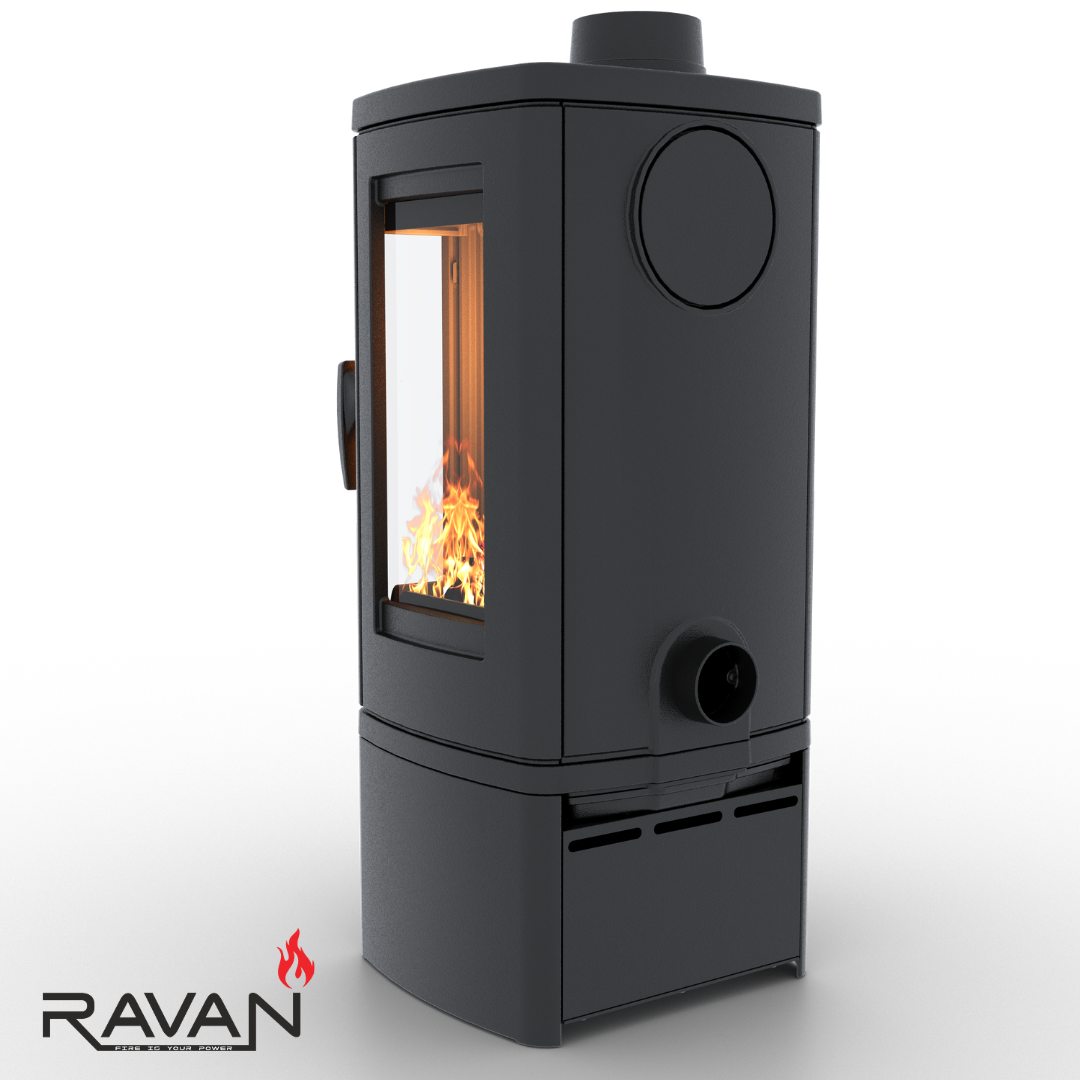 Піч-камін чавунна Ravan Elara на дровах 10 кВт (29190810) - фото 9