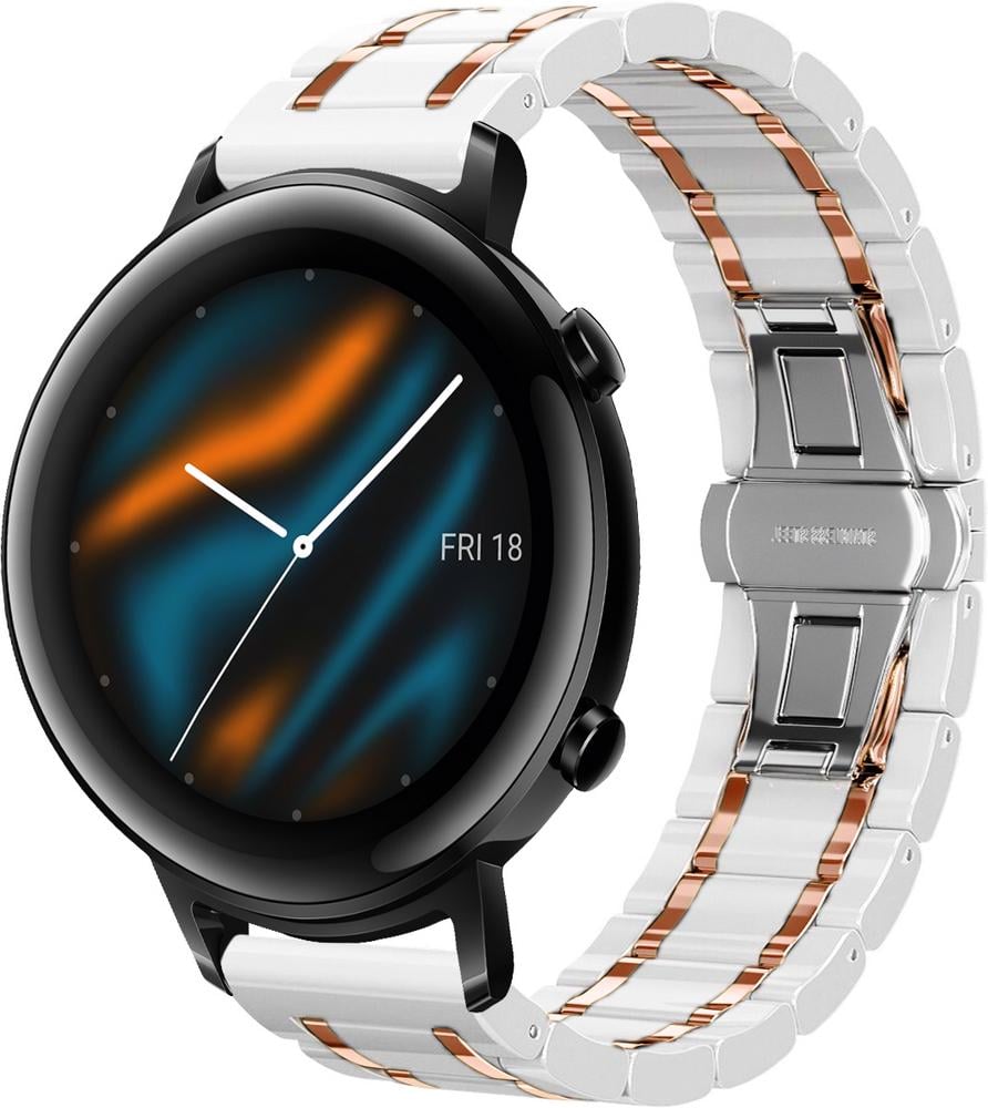 Ремешок керамический Ceramo для Huawei Watch GT 2 42 мм Pink/White (28722-52)
