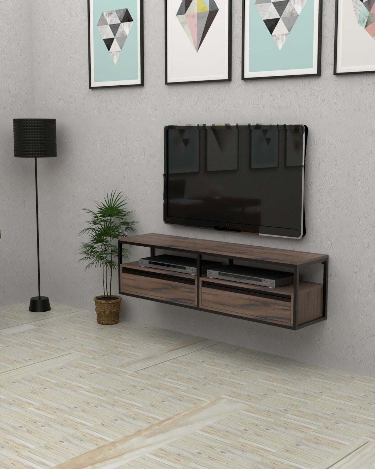 Тумба подвесная под телевизор EcoLoft Моретто DSP-1450-8 в стиле лофт (34124090)