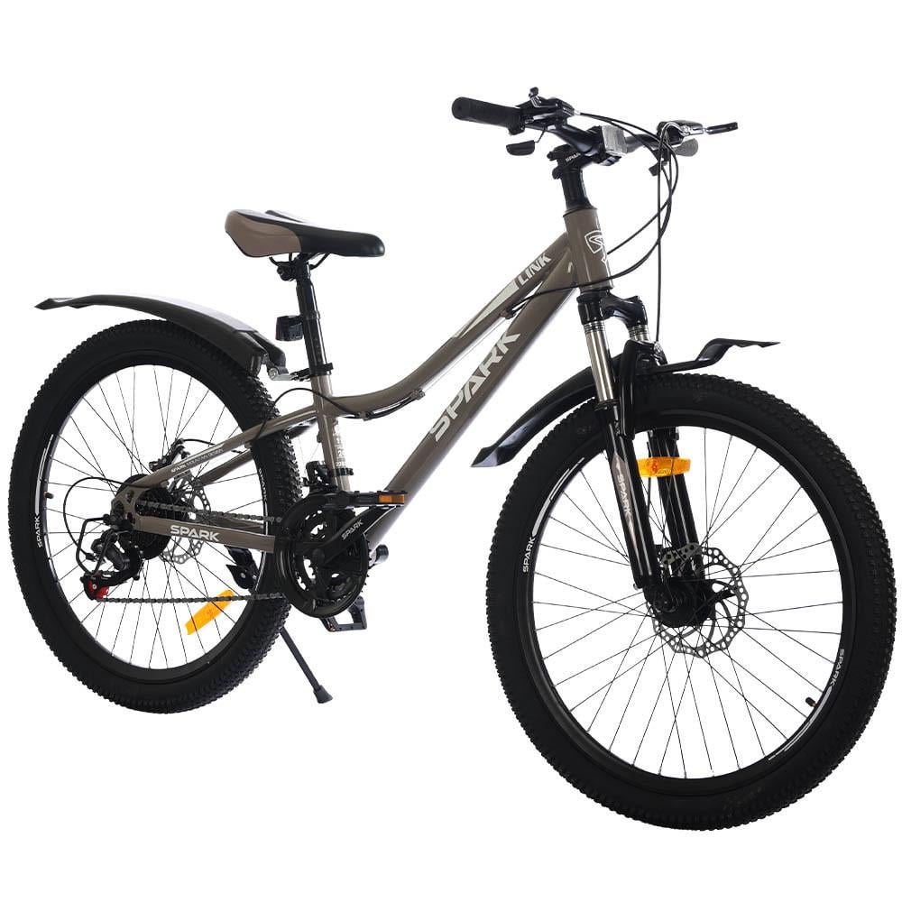 Велосипед Spark LINK колеса 24" сталева рама 11" Сірий (3063324327) Велосипед Spark LINK колеса 24" сталева рама 11" Сірий (3063324327)