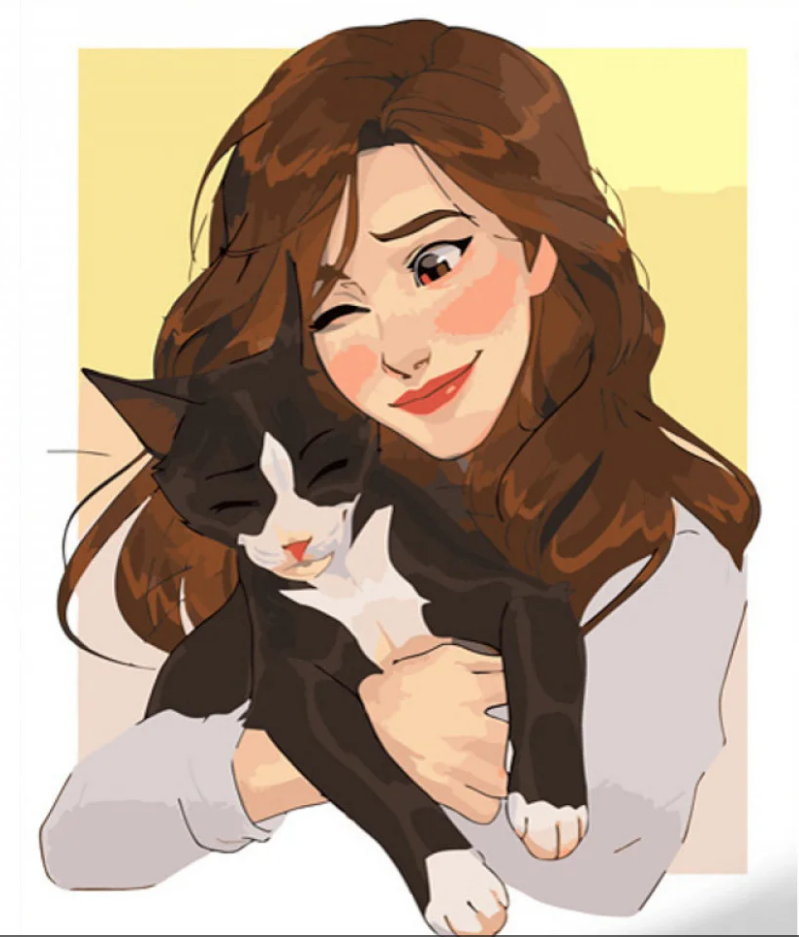 Картина по номерам Strateg Любимый котик 40x50 см (GS635)