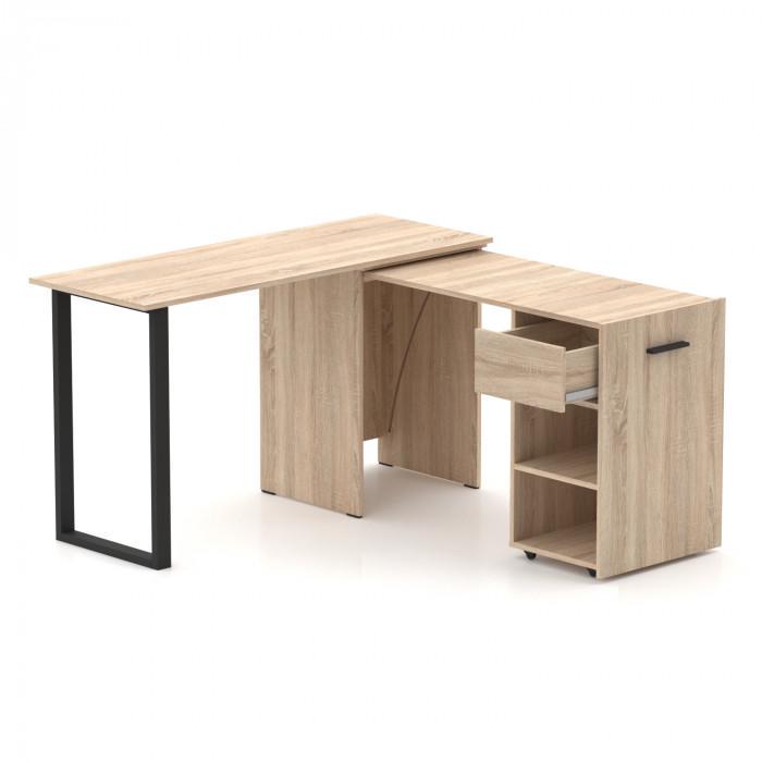 Стол-трансформер Hobana Jumbo Ш1 с дополнительной поворотной столешницей Дуб сонома - фото 2 Стол-трансформер Hobana Jumbo Ш1 с дополнительной поворотной столешницей Дуб сонома - фото 2