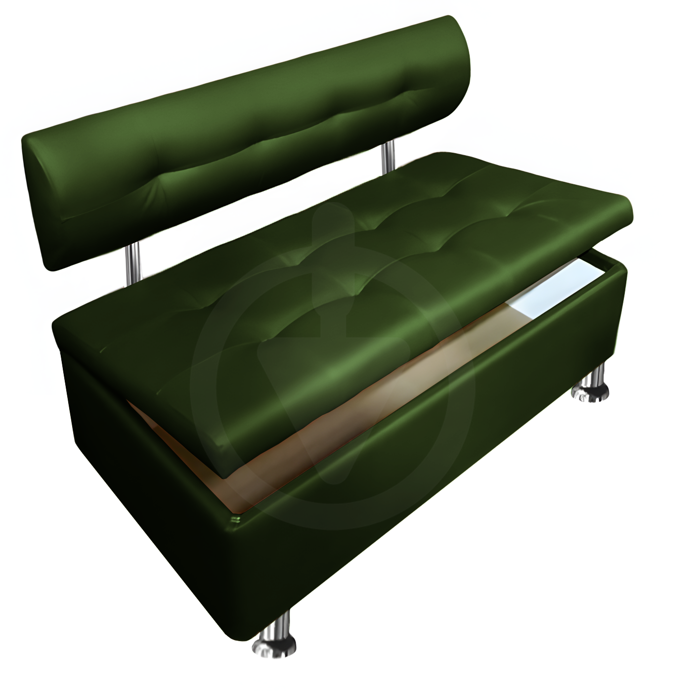 Диван офісний з нішою AVVS для очікування/прийомної 150 см з ніжками 14 см Темно-оливковий (25808404) - фото 2