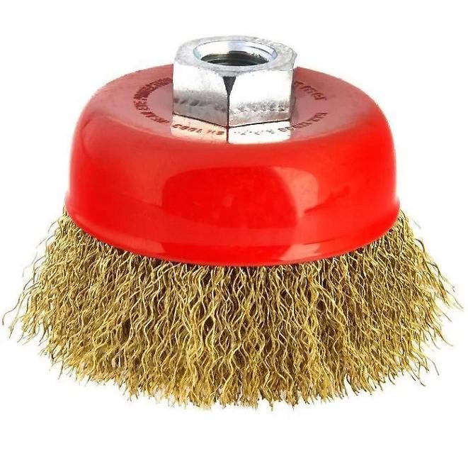 Чашкова дротяна щітка Vago 150 мм М14 з гофрованим дротом (20676)