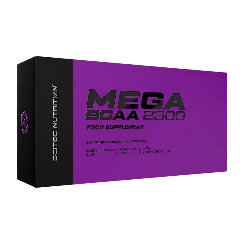 Аминокислоты с витаминами группы B Scitec Nutrition Mega BCAA 2:1:1 2300 120 капс.