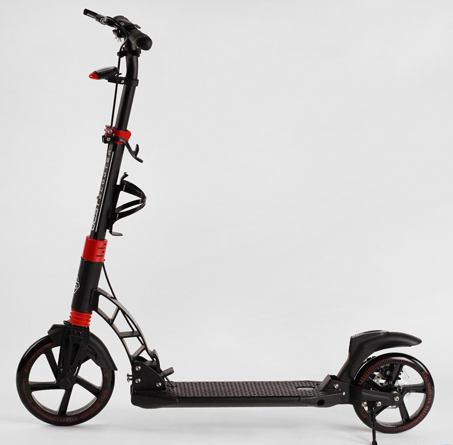 Самокат двухколесный Best Scooter D-64585/2 резиновый переднее колесо PU 230 мм/заднее колесо 200 мм (25107460)
