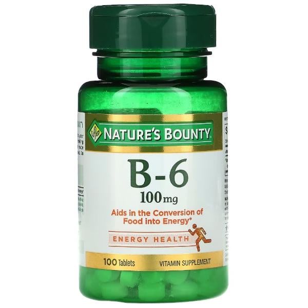 Пиридоксин Nature's Bounty Vitamin B6 100 мг 100 табл. (000021693)
