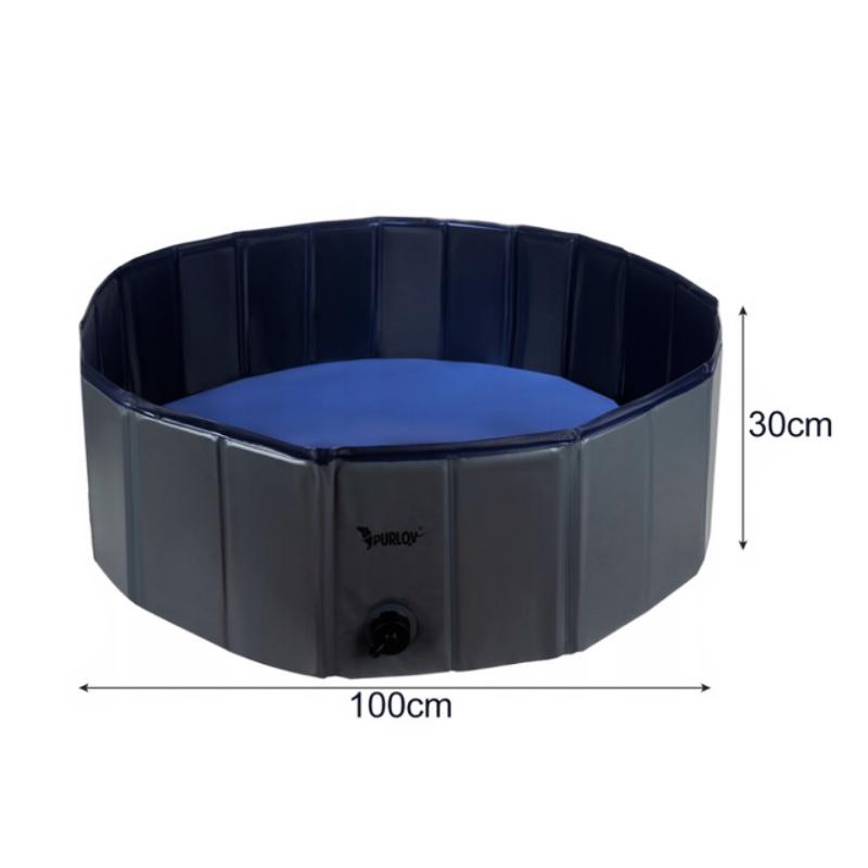 Бассейн манеж для собак складной Purlov 20929 со сливным клапаном и нескользящим дном 100x30 см - фото 6 Бассейн манеж для собак складной Purlov 20929 со сливным клапаном и нескользящим дном 100x30 см - фото 6