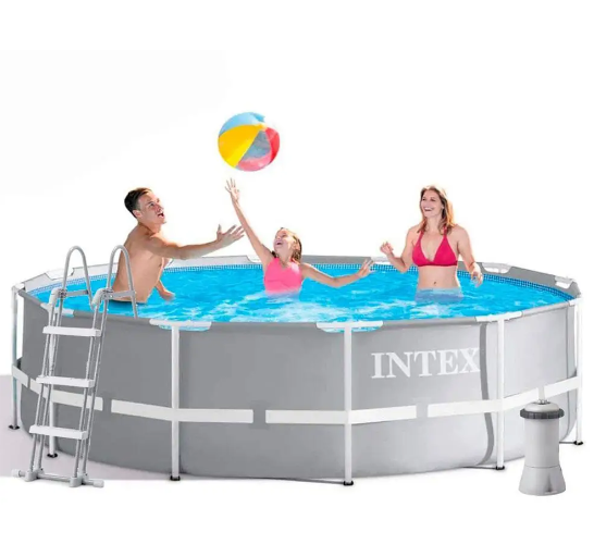 Бассейн каркасный Intex Prism Frame с картриджным фильтром стремянкой и фильтрационной системой 366х99 см
