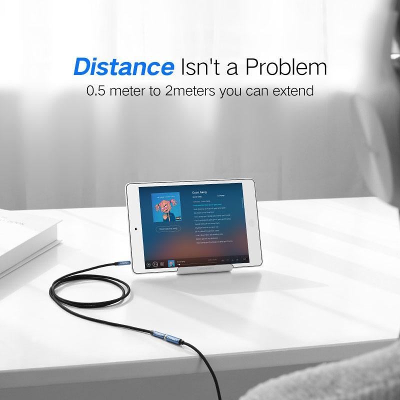 Удлинитель Ugreen аудио кабель 4-pin 1 м Черный/Синий (AV118) - фото 2