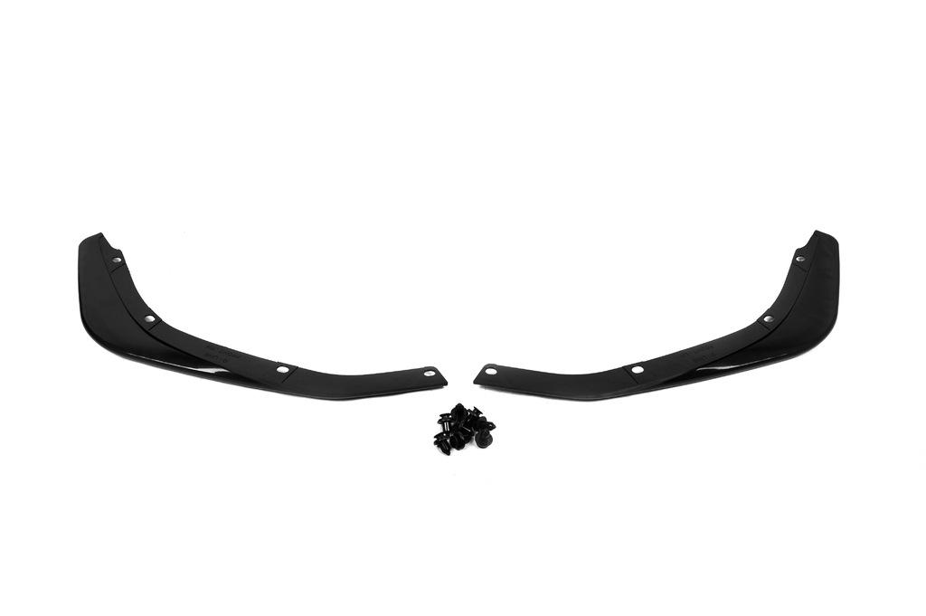 Флап накладки на передній бампер Meliset для Honda Civic Sedan X 2016-2021 рр. abs-пластик Чорний