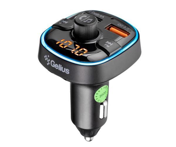 Модулятор FM автомобільний зарядний Gelius Pro RGB-QC3.0 GP-FMT050 Type-C 2 USB 2,4A Black - фото 3 Модулятор FM автомобільний зарядний Gelius Pro RGB-QC3.0 GP-FMT050 Type-C 2 USB 2,4A Black - фото 3