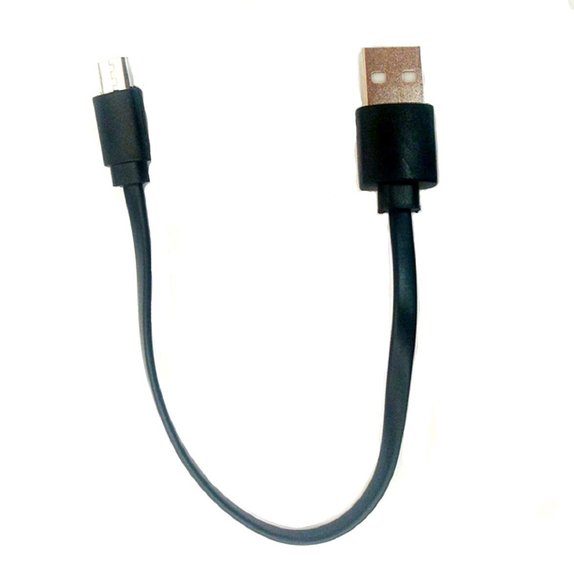 Кабель USB-microUSB для зарядки телефона 30 см Черный (CUSB03B)