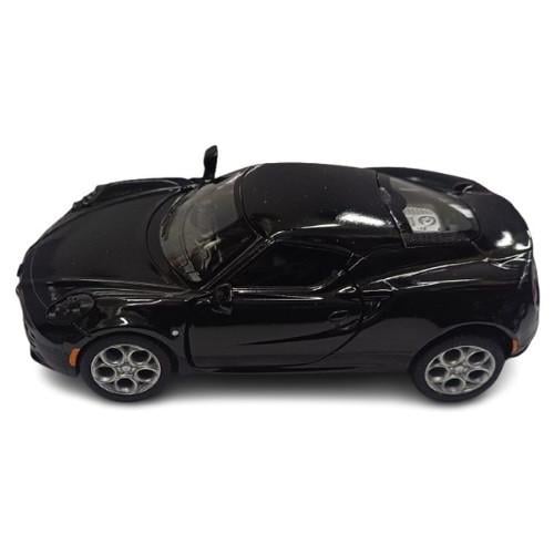 Машинка металлическая инерционная Kinsmart Alfa Romeo 4С 2013 Черный (KT5366W)