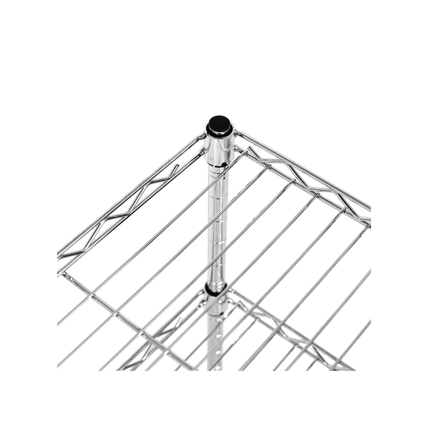 Органайзер міні-стелаж металевий 3 полки 45х25х45 см Хром - фото 3 Органайзер міні-стелаж металевий 3 полки 45х25х45 см Хром - фото 3