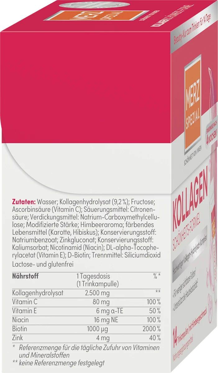 Пищевая добавка в ампулах Merz Spezial Kollagen Schönheits‑Formel 14 шт. 25 мл (27575517) - фото 3 Пищевая добавка в ампулах Merz Spezial Kollagen Schönheits‑Formel 14 шт. 25 мл (27575517) - фото 3