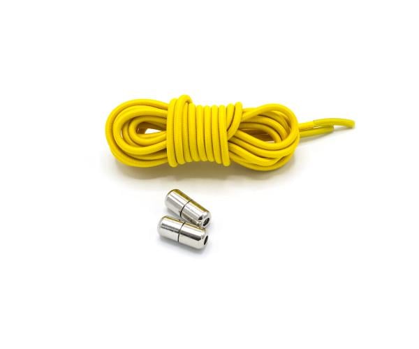 Шнурки еластичні класичні з фіксаторами без зав'язок 100 см Жовтий Шнурки еластичні класичні з фіксаторами без зав'язок 100 см Жовтий