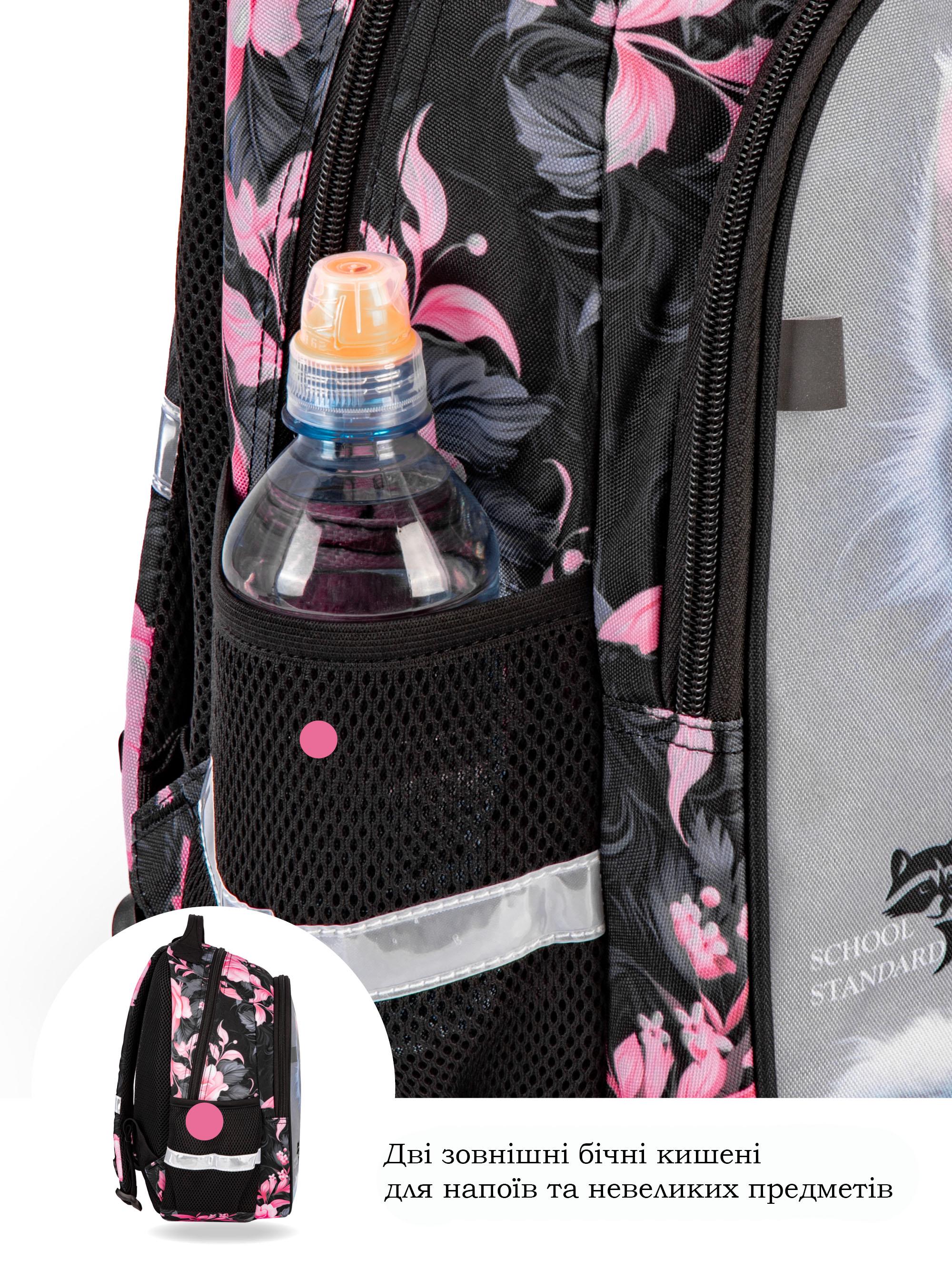 Шкільний рюкзак для дівчинки School Standard Котик для початкової школи 38х28х16 см (160-12) - фото 8