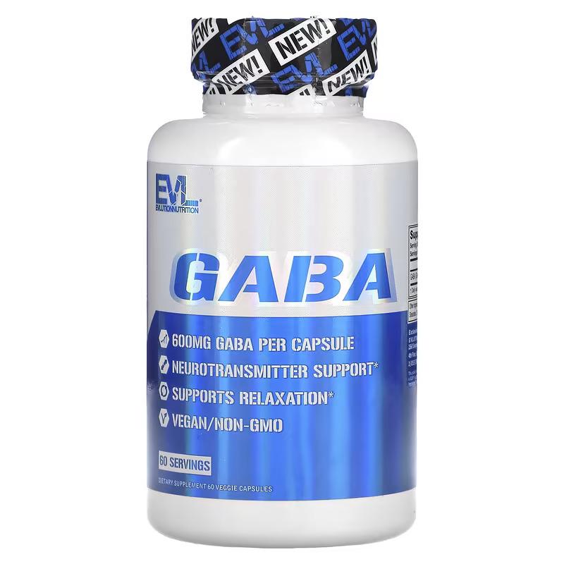 Гамма-аміномасляна кислота Evlution Nutrition GABA 600 mg 60 Veggie капсул