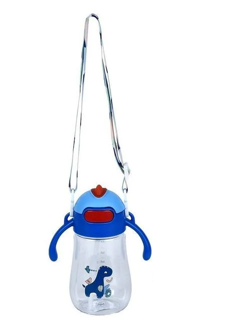 Бутылка-поилка детская с трубочкой/ремешком R99788 400 мл