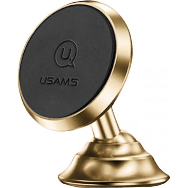 Usams US-ZJ023 Car Dashboard Magnetic Mobile Phone Holder Gold (ZJ23ZJ03)