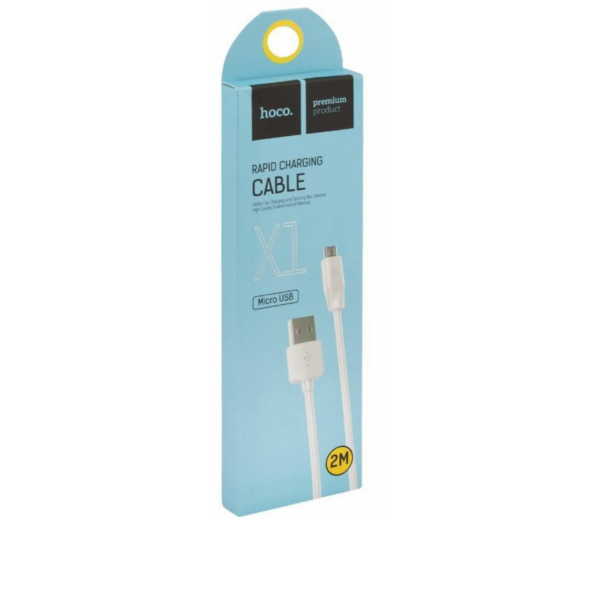 Кабель Hoco X1 Rapid charging cable Micro 2M White - фото 2