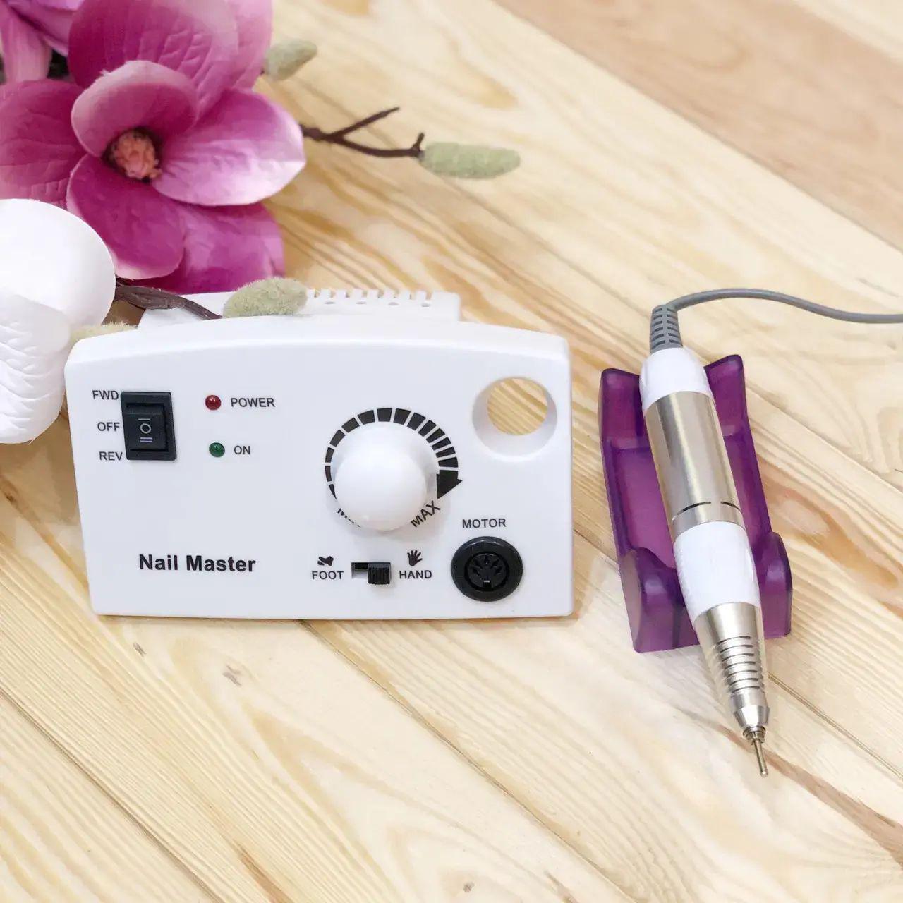 Фрезер для манікюру та педикюру універсальний Nail Dril ZS-602 45W 35 000 об/хв з дисплеєм реверсом та педаллю