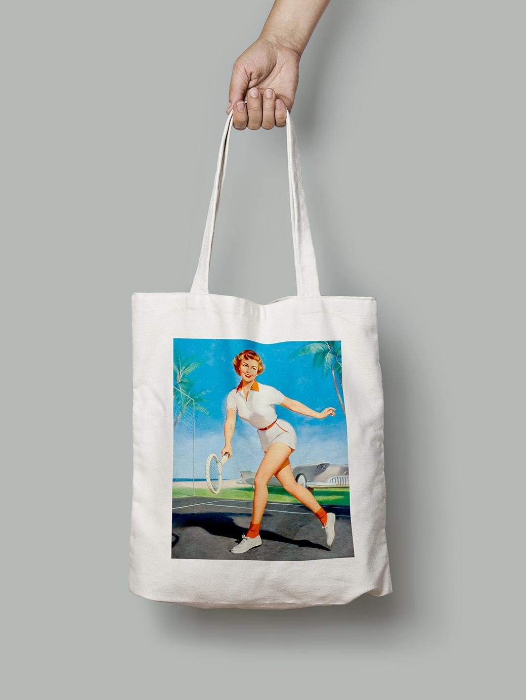 Эко-сумка На теннисном корте. Билл Мэдкалф шопер (pin_up2135006_Bag)