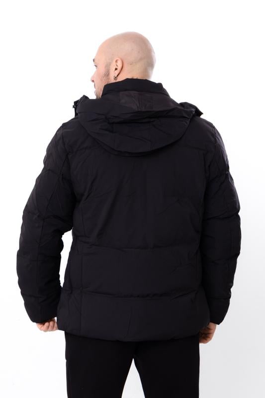 Куртка-пуховик чоловіча єврозима з відстібним капюшоном Носи Своє р. 50 Чорний (16241) - фото 4 Куртка-пуховик чоловіча єврозима з відстібним капюшоном Носи Своє р. 50 Чорний (16241) - фото 4