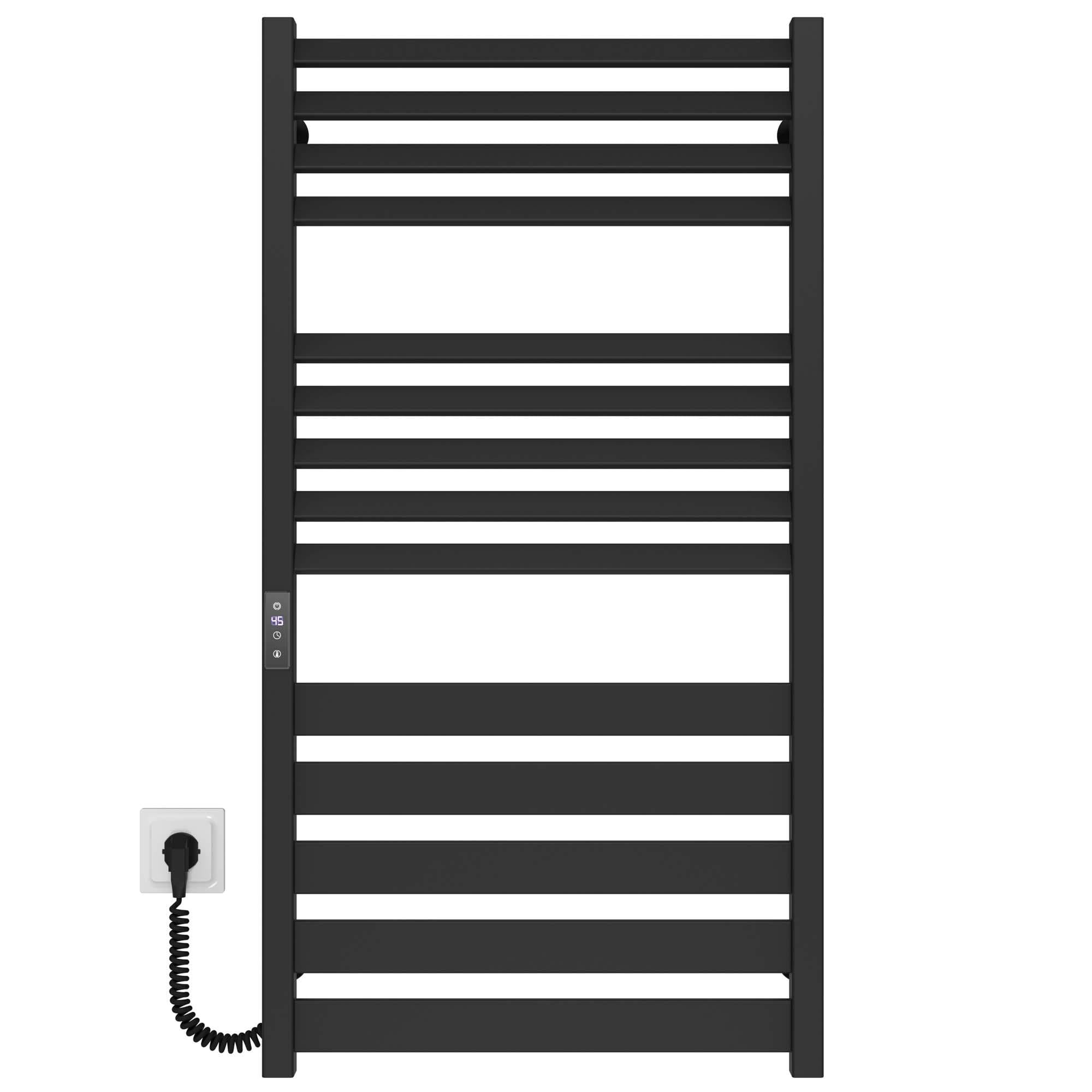 Рушникосушарка електрична Deffi Diamant П14 JD04 ліве підключення нержавіюча сталь 500х1000 мм Чорний (A.DT.100.50.14.E.B.L.2)