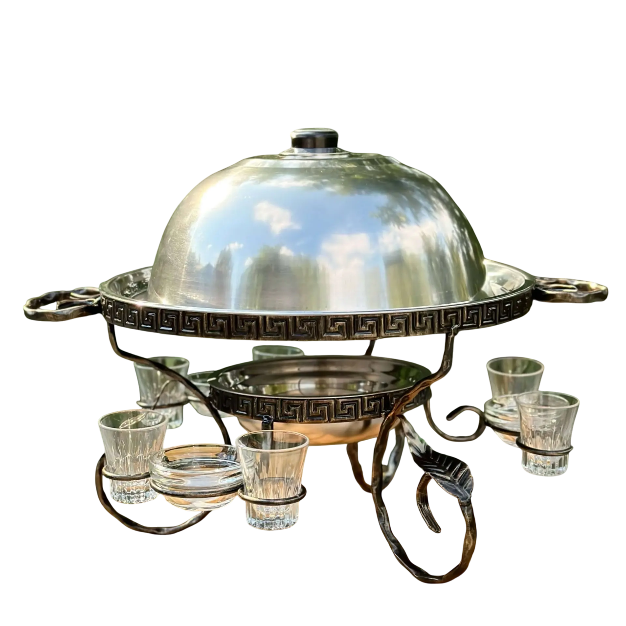 Подставка для шашлыка Садж Соус и рюмка стеклянная 36 см (93-88-19)