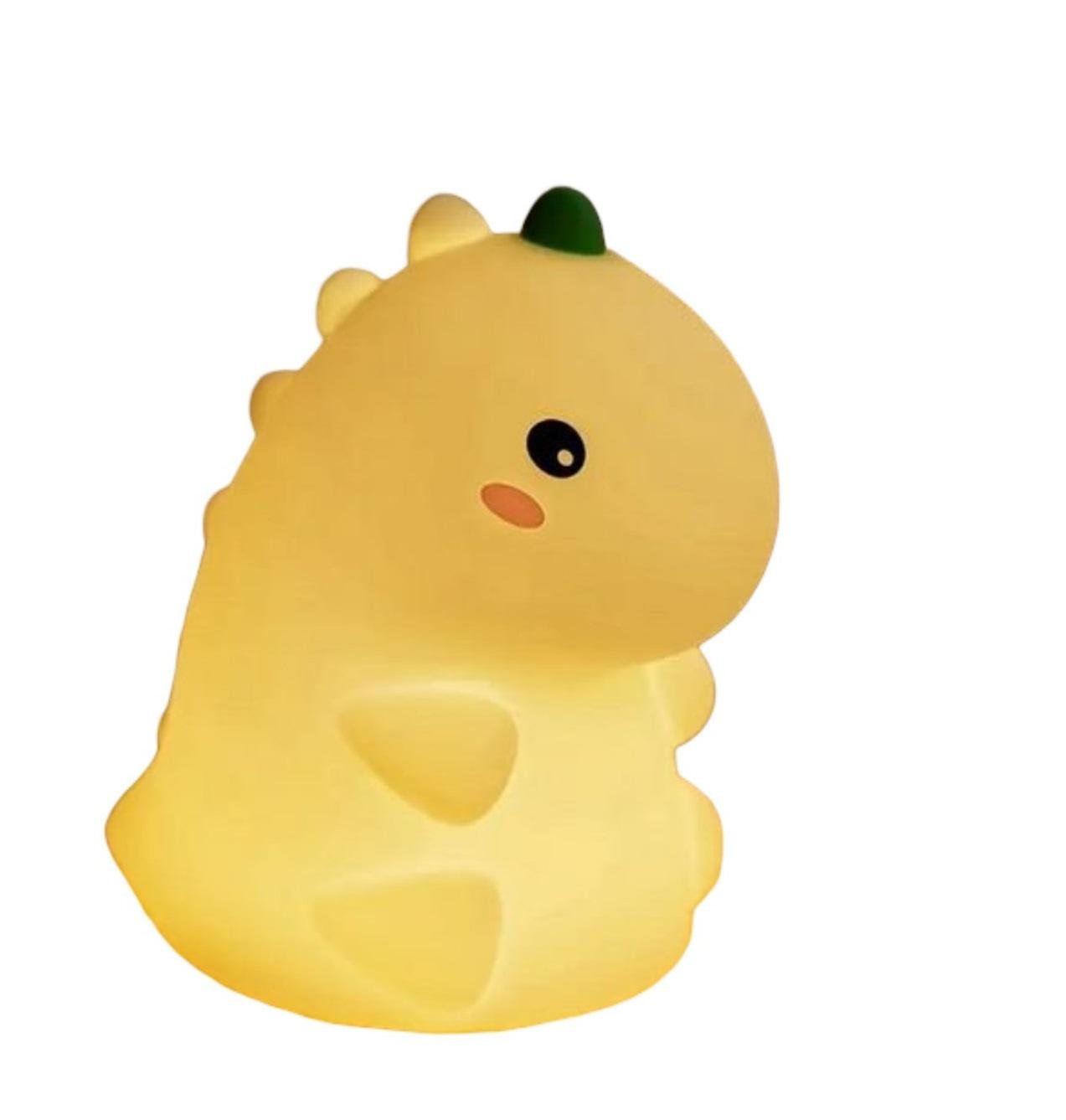 Нічник силіконовий Динозавр з таймером Білий (SAM-900)