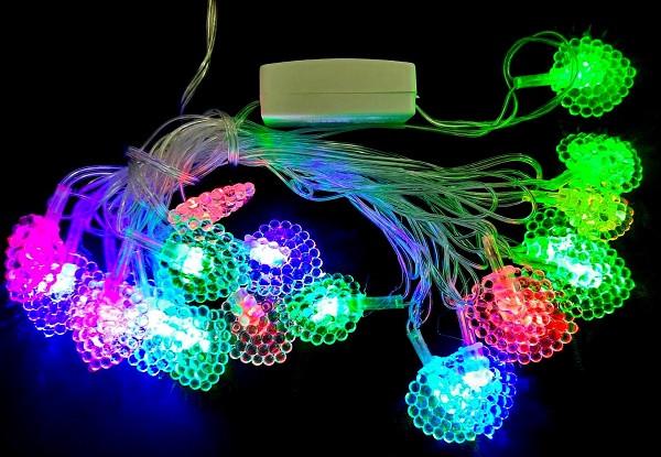 Гірлянда Листочки Parts-3 5717 20 LED прозорі фігурки Мультіколор (47647) - фото 2