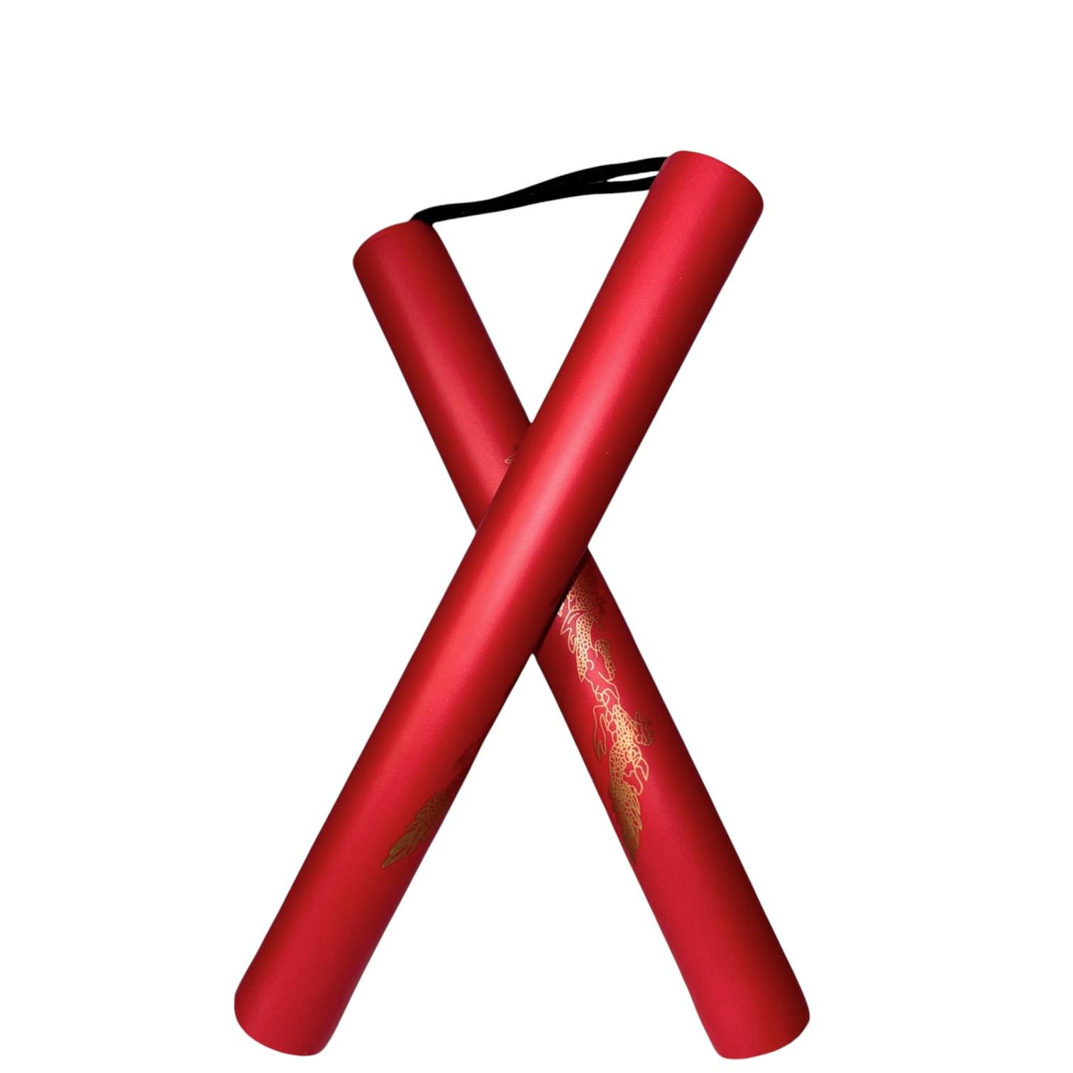 Нунчаки тренувальні зі шнуром GDragon з неопреновим покриттям із пластику Червоний (3_4_0_2) - фото 1 Нунчаки тренувальні зі шнуром GDragon з неопреновим покриттям із пластику Червоний (3_4_0_2) - фото 1