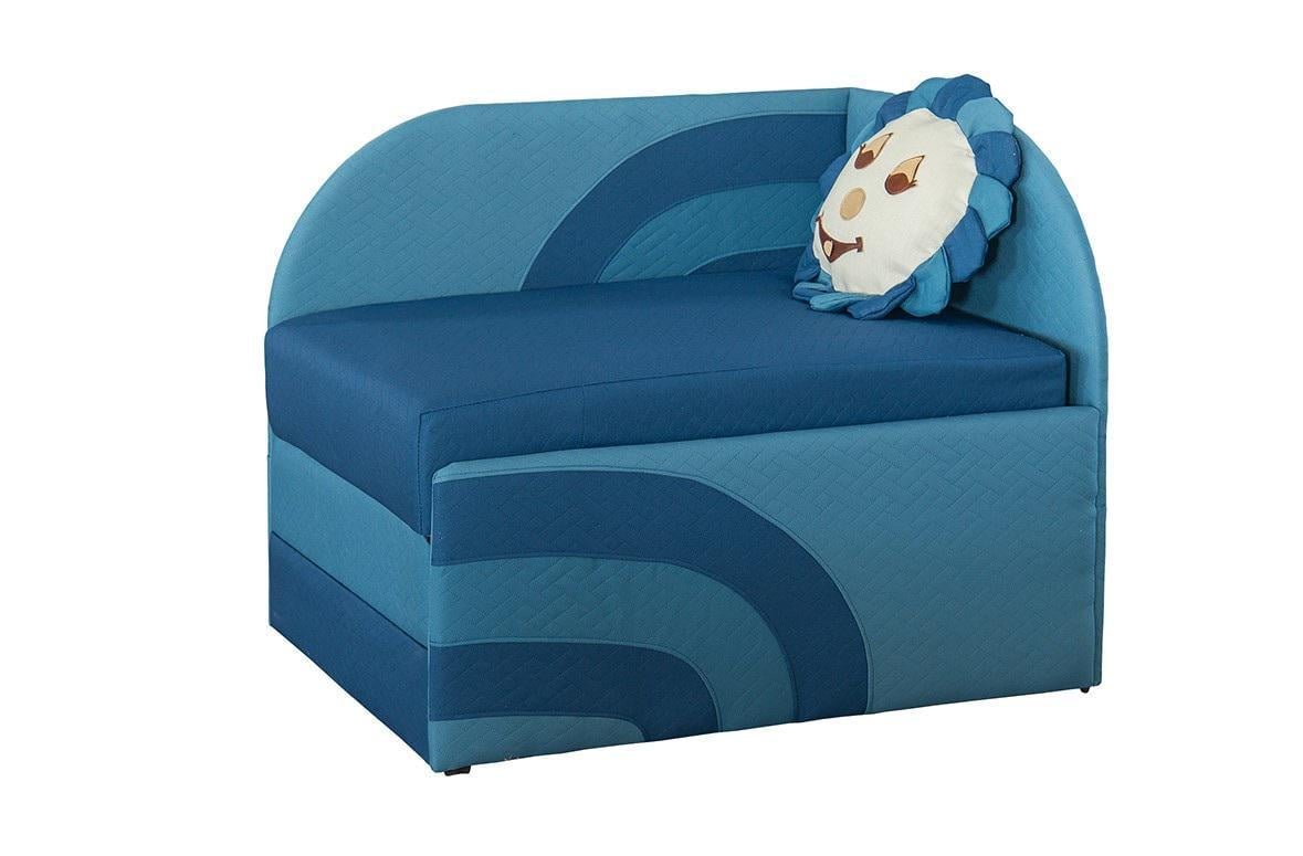 Диван раскладной Мебель-Сервис Дюк выдвижной ДСП/дерево ткань Лео Синий