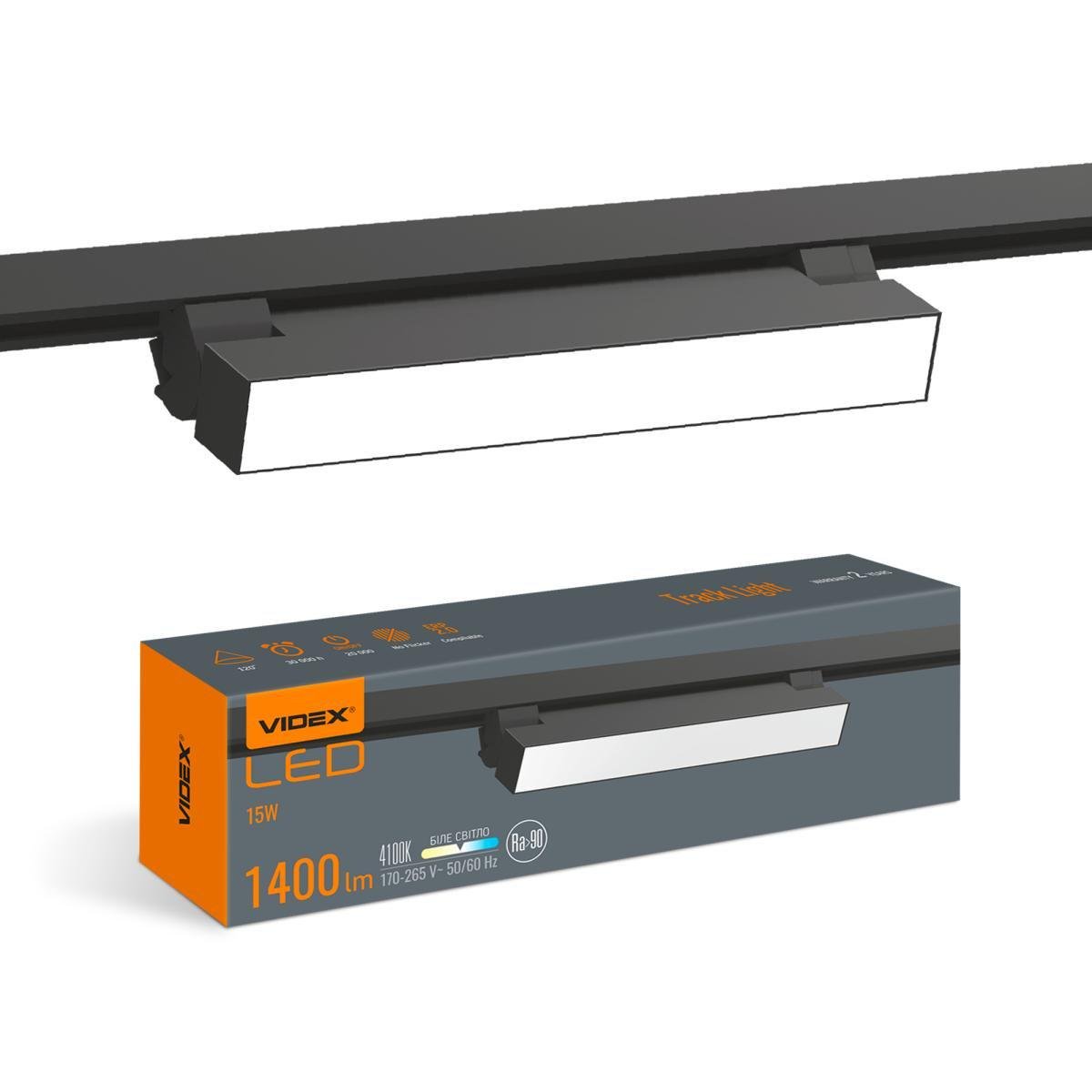 Светильник LED трековый Videx VL-TR05-154B TR05 15W 4100K 220V Черный (000351923)