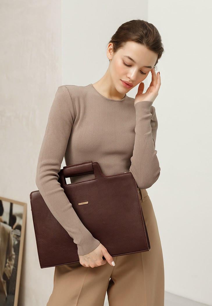 Жіноча сумка шкіряна для ноутбука та документів Бордовий (A-026692) Жіноча сумка шкіряна для ноутбука та документів Бордовий (A-026692)