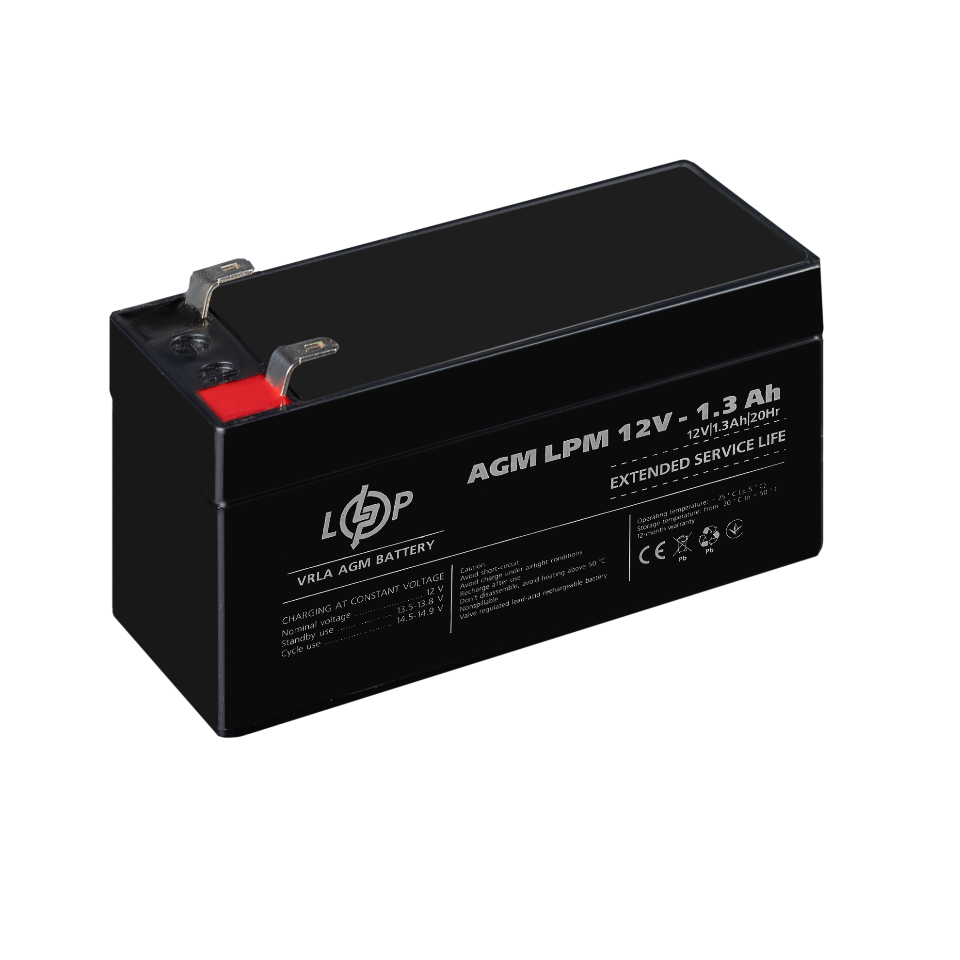 Акумулятор AGM LPM 12V 1,3 Ah - фото 4