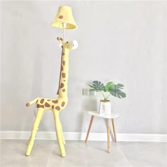 Лампа напольная Жираф в детскую комнату цоколь Е27 40W Желтый